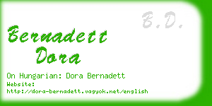 bernadett dora business card